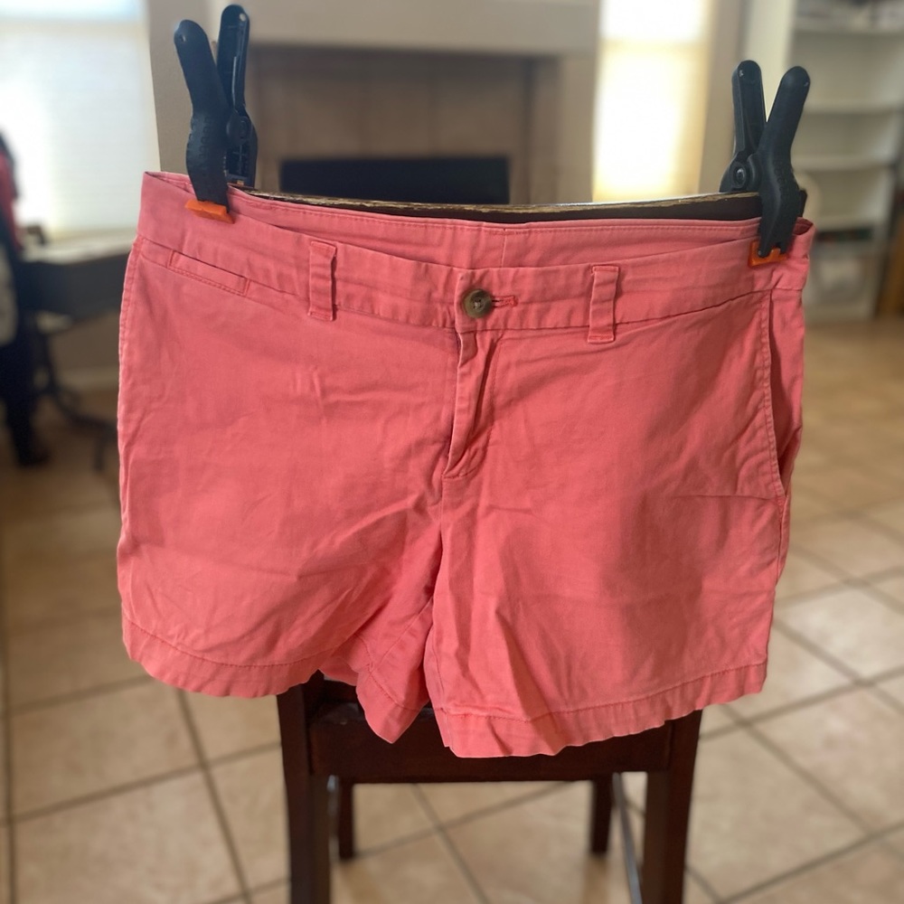 Coral jean shorts